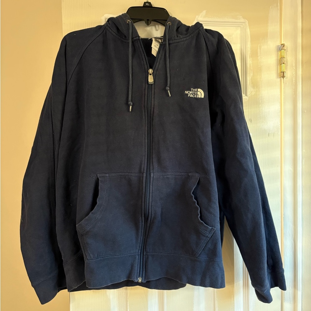 The North Face Navy Blue Hoodie zip-up jacket M